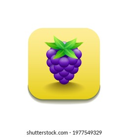 Dark Purple Blackberry Food Fruit Logo Vector Symbol Icon Design Style