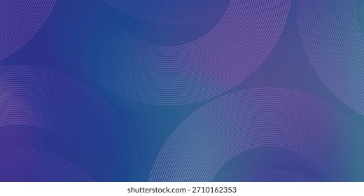 Fondo abstracto púrpura oscuro y azul con círculos brillantes. Vector moderno.