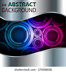 dark purple blue Light Abstract Technology background computer graphic website internet and business. circuit. vector illustration. text box. Brochure. banner flyer magazine Design label. infographic