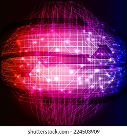 Dark purple blue red Light Abstract Technology background for computer graphic website and internet, circuit board.