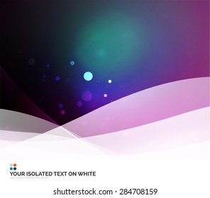 Dark purple and blue shining, waves and lines. Abstract background