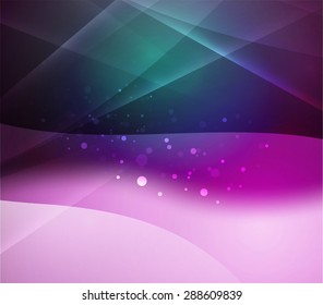 Luces, olas y líneas violetas y azules oscuras. Antecedentes abstractos