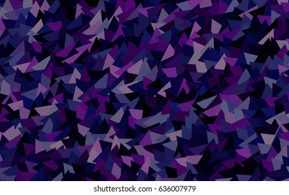 Dark Purple, Blue vector abstract colorful background, which consist of triangles. Pattern with colored triangles on white background.