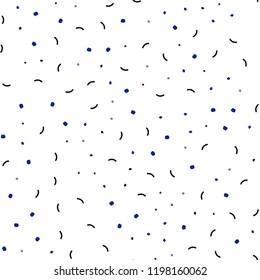 Dark Purple, Blue vector seamless cover with spots, lines. Colorful illustration with circles and lines in futuristic style. Trendy design for wallpaper, fabric makers.