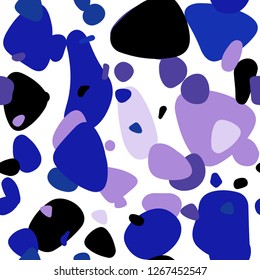 Dark Purple, Blue vector seamless backdrop with dots. Illustration with set of shining colorful abstract circles. Pattern for trendy fabric, wallpapers.