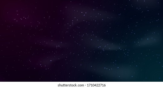 Dark Purple blue vector template with space stars. Space stars on blurred abstract background with gradient. Pattern for astronomy websites.