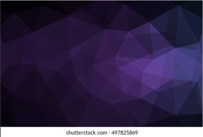 Dark purple blurry triangle background. Modern geometrical abstract illustration with gradient. The textured pattern can be used for background.