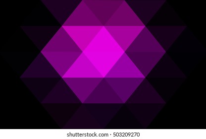 Dark purple blurry triangle background. Modern geometrical abstract illustration with gradient. Triangular pattern for your business design.