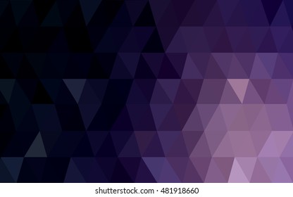 Dark purple blurry triangle template. Colorful illustration in abstract style with gradient. A new texture for your design.