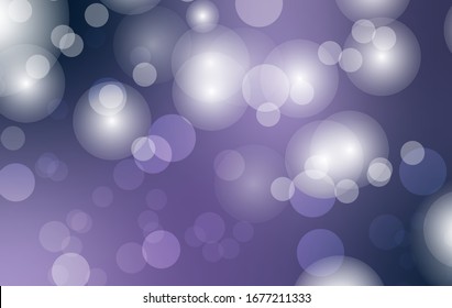 Dark purple bokeh background. Abstract blurred texture. Wallpaper for website design and social media advertising. Vector