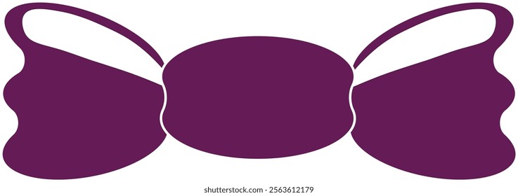 Dark Purple Butterfly Tie Vector