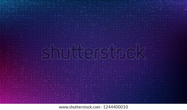 Dark Purple Circuit Microchip Technology On Stock Vector (royalty Free 