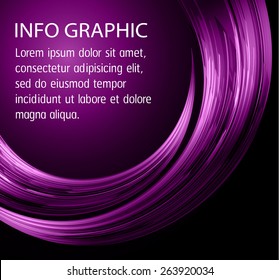 Dark purple color Light Abstract Technology background for computer graphic website internet and business. text box. Brochure. card. wave. banner. label. curve