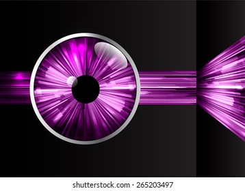 dark purple color Light Abstract Technology background for computer graphic website internet and business. circuit. black background. eye.