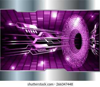 Dark purple color Light Abstract Technology background for computer graphic website internet. circuit. Mosaic table, pixels