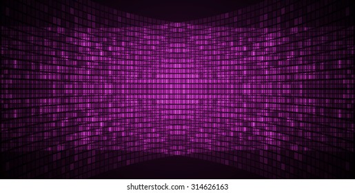 Dark purple color Light Abstract pixels Technology background for computer graphic website internet. circuit board. text box, Scene,  movie screen, monitor, Projector
