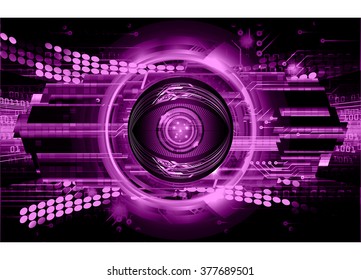 Dark purple color Light Abstract Technology background for computer graphic website internet and business. circuit. vector illustration. infographics. motion move blur.neon. pixel. eye scan virus