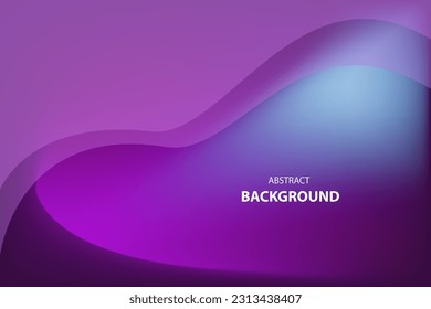 Dark purple color wave background with blue light. template design