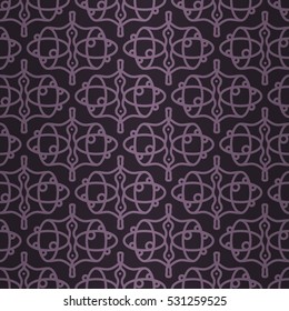 Dark purple fancy seamless pattern background in indian style.