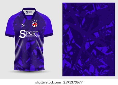 The dark purple football shirt features a modern and dimensional graphic pattern, short sleeves and an open collar, giving the shirt a modern and active feel in the game.