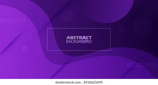 Fondo geométrico morado oscuro. Fondo de color ondulado con diseño de patrón de círculo. Composición de formas fluidas. Vector Eps10