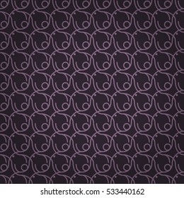 Dark purple geometric seamless pattern background in knotty style. Colorful, graphical design for curtain, wallpaper, textile or other purpose.