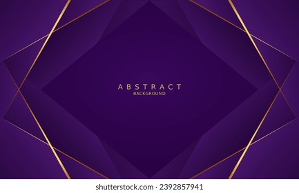 dark purple and gold lines luxury premium background.