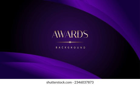 Fondo gráfico de los premios reales morado oscuro. Elegante plantilla moderna con un brillo elegante.