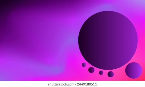Dark purple gradient circle frame over mesh gradient presentation background