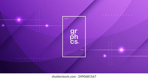 Fondo de ilustración de degradado púrpura oscuro con Formas curvas y sombreadas. Diseño de fondo Abstractas con estilo geométrico simple. Un diseño genial. Vector Eps10