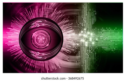 dark purple green Light Abstract Technology background for computer graphic website internet and business. circuit. illustration.digital.infographics. binary code. zero one. eye. scan virus vector