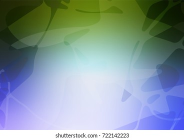 Dark Purple, green vector natural abstract template. A vague abstract illustration with doodles drawn by child in Indian style. The completely new template can be used for your brand book.