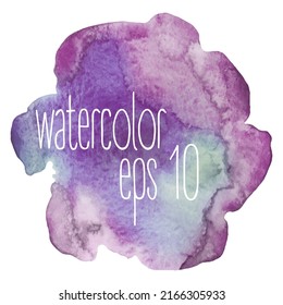 Dark purple handmade watercolor splash.