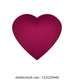 Dark purple Heart vector icon. Love heart sign vector eps10.