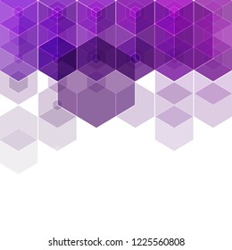 dark purple hexagon background. poly style