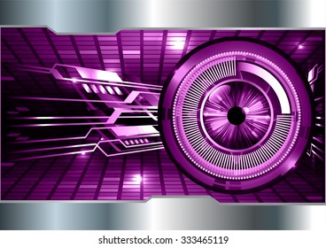 Dark purple illustration of technology internet network computer background with binary number, style background. infographics. Information. motion blur. pixel. Binary digit. number. vector. eye