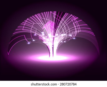 Dark purple light Abstract background. dark purple color Light Abstract Technology background for computer graphic website internet and business. circuit. illustration. infographics. ray