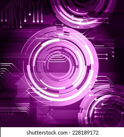Dark purple Light Abstract Technology background for computer graphic website internet. circuit. text box. label. card.