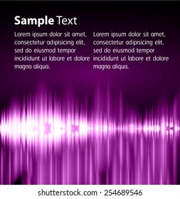 Dark purple Light Abstract Technology background for computer graphic website internet. text box. Brochure. Sound waves