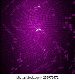 Dark purple Light Abstract Technology background for computer graphic website internet and business. circle text box. Brochure. card. wave. Mosaic. table