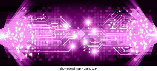 dark purple Light Abstract Technology background for computer graphic website internet business.circuit. vector illustration. Security. infographics, Spark