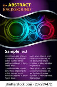 dark purple Light Abstract Technology background computer graphic website internet and business. vector illustration. text box. Brochure. card. banner flyer magazine. Design label.
