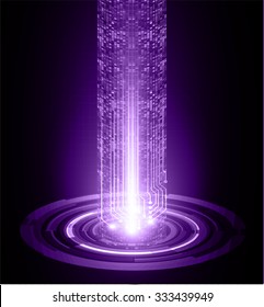dark purple Light Abstract Technology background for computer graphic website internet and business. circuit. illustration.digital.infographics. binary code. zero one. vector