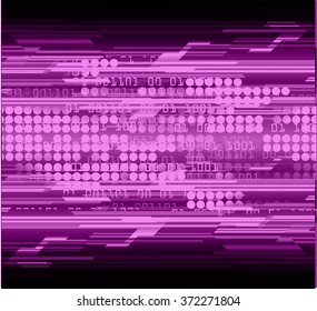 dark purple Light Abstract Technology background for computer graphic website internet and business. circuit. illustration.digital.infographics. binary code. zero one. eye scan virus vector