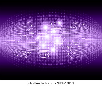 dark purple Light Abstract Technology background for computer graphic website internet and business. circuit. illustration. digital. infographics. binary code. eye scan. www. online