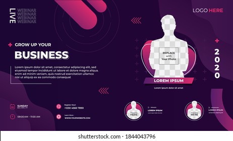 Dark Purple Liquid Background. Suitable For Web Banner, Business Webinar, Marketing Webinar, Online Class, Landing Page And Many More