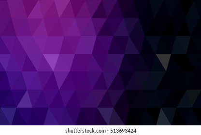 Dark purple low poly background. A vague abstract illustration with gradient. Brand-new design for your business.