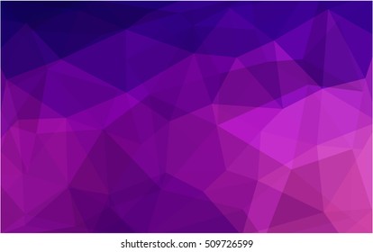 Dark purple low poly template. Glitter abstract illustration with an elegant design. The polygonal design can be used for your web site.