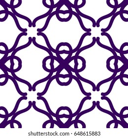 Dark purple luxury background seamless with ornamental pattern on white