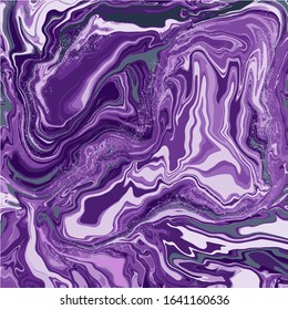 Dark purple marble texture background. Modern artwork paint swirls. For wallpapers, banners, posters, cards, invitations, website design. Vector illustration.